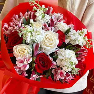 Red, White & Pink Flowers