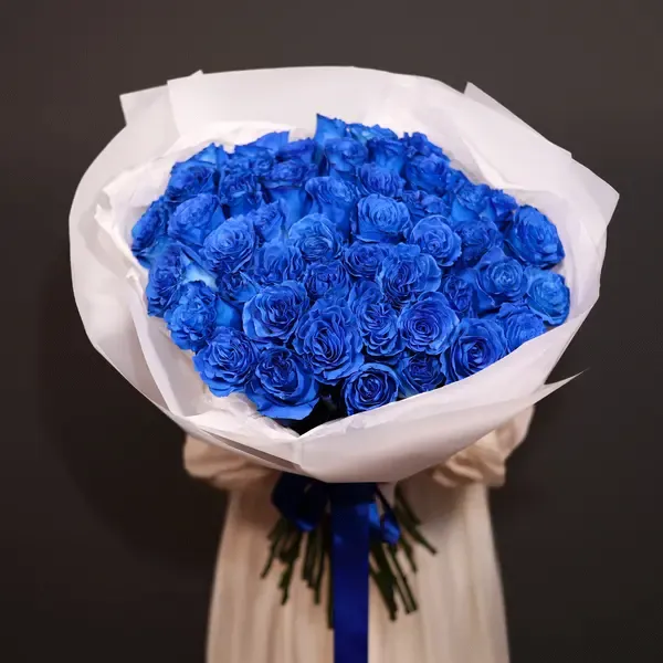 Blue Long Stem Roses Bouquet