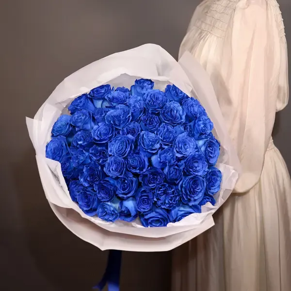 Blue Long Stem Roses Bouquet