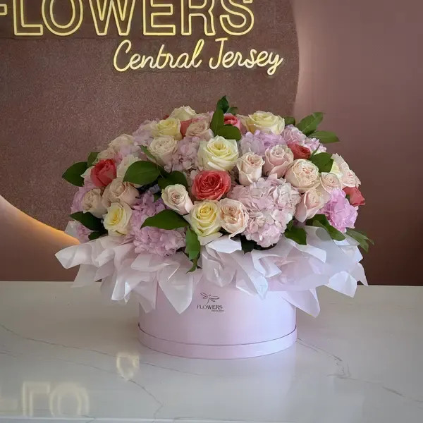 ESME Pink Roses & Pink Hydrangea Giant Flower Box