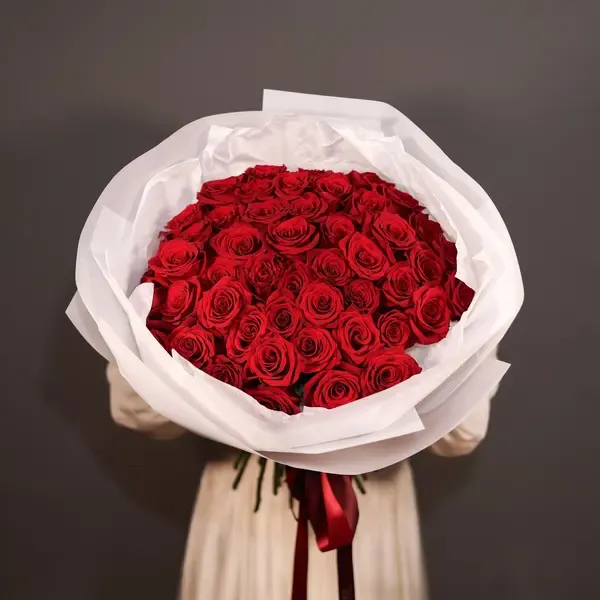 Red Long Stem Roses Bouquet