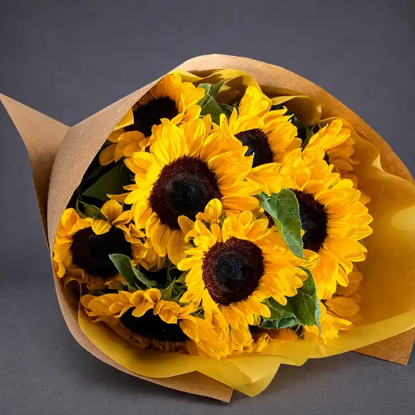 Flowers Central Jersey Sunny Sunflowers Mono Bouquet