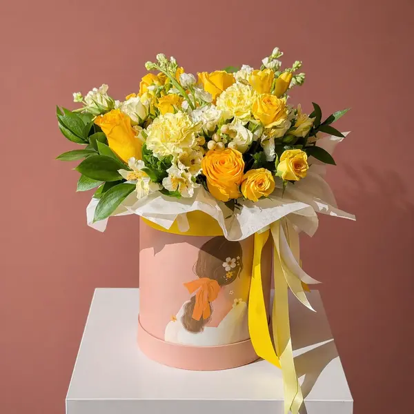 AZALIA Yellow Flower Box