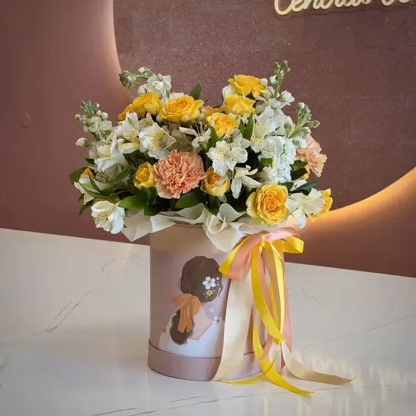 AZALIA Yellow Flower Box
