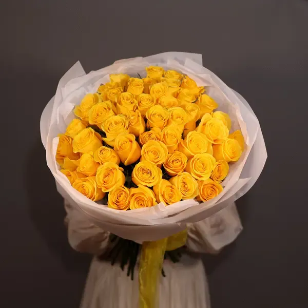 Yellow Long Stem Roses Bouquet