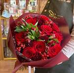 Alina Red Roses & Alstroemeria Flower Bouquet