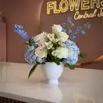 BELLA Delphinium & Hydrangea Flowers in Signature Vase