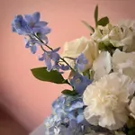 BELLA Delphinium & Hydrangea Flowers in Signature Vase