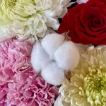 Margo Red Roses Mums & Dianthus Flower Bouquet