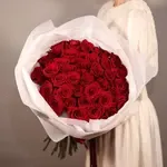 Red Long Stem Roses Bouquet