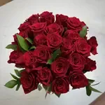Red Long Stem Roses in Signature Vase