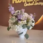 SABRINA Lavender & White Flowers in Signature Vase