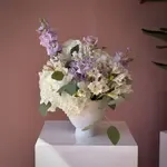 SABRINA Lavender & White Flowers in Signature Vase